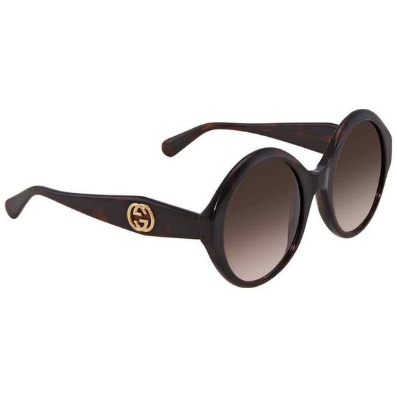 NEW Gucci Brown Gradient Round Women's Sunglasses - Picture 1 of 4